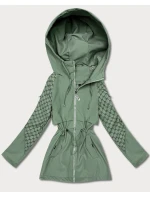 Damska kurtka z monogramem Goodlookin szarozielona (KK60412-3#)