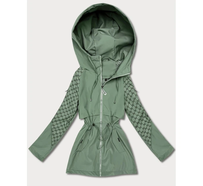 Damska kurtka z monogramem Goodlookin szarozielona (KK60412-3#)