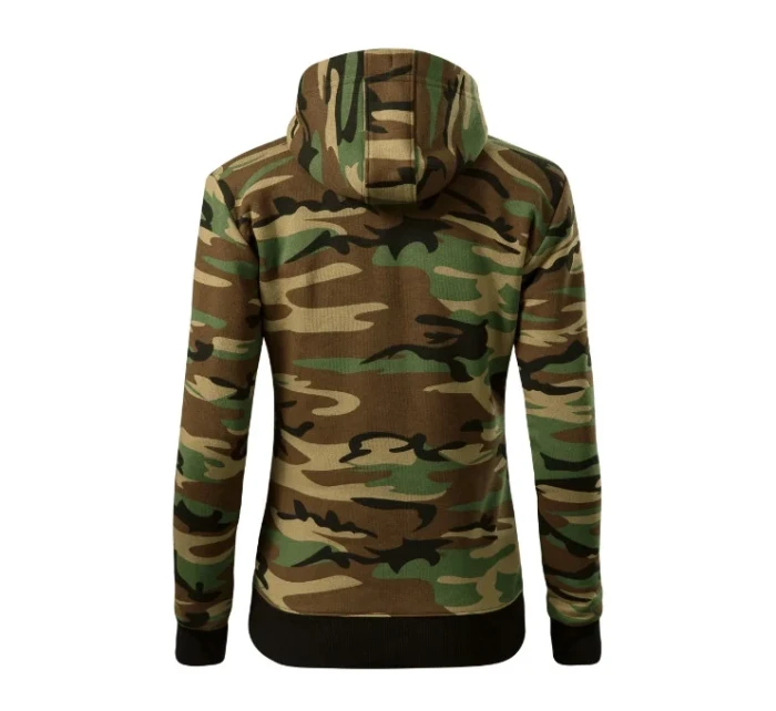 Camo Zipper mikina dámská camouflage brown