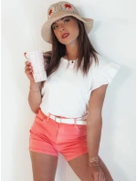 Dámské džínové šortky GLAMWEAR růžové FashionStreet SY0356