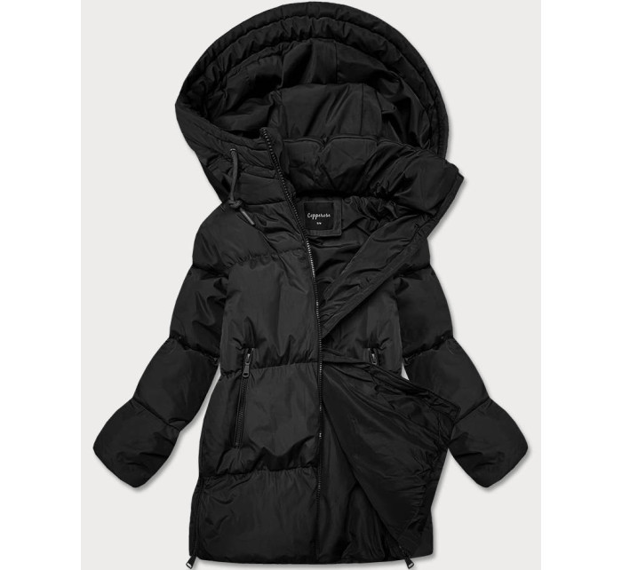 Černá dámská zimní bunda typu puffer (ad6076)