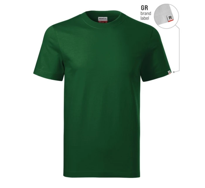 Základní unisex tričko (lahvově zelené (štítek značky))