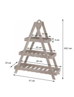 DŘEVĚNÝ SKLÁDACÍ KVĚTINOVÝ ZÁHON 3 POLICE DŘEVĚNÝ SKLÁDACÍ KVĚTINOVÝ ZÁHON 3 POLICE