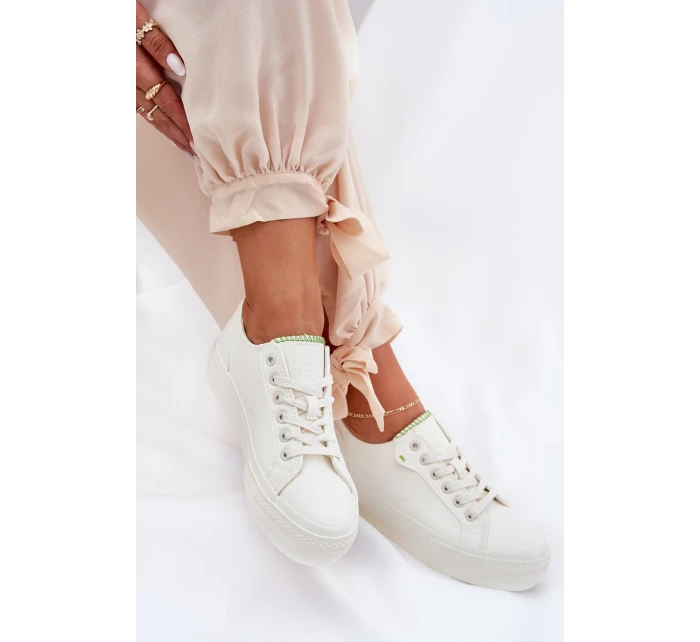 Dámské Tenisky Na Platformě Z Eko Kůže Big Star RR274A295 Bílé Dámské Tenisky Na Platformě Z Eko Kůže Big Star RR274A295 Bílé