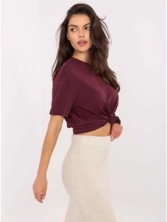 T shirt model 21253125 bordowy - FPrice