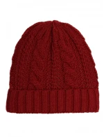 model 21417260 Pletená čepice bordó - Moe model 21417260 Pletená čepice bordó - Moe