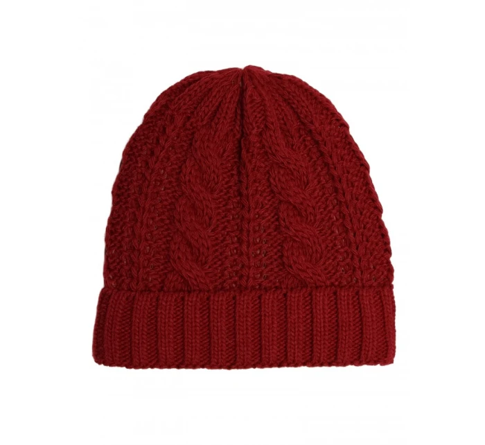model 21417260 Pletená čepice bordó - Moe model 21417260 Pletená čepice bordó - Moe