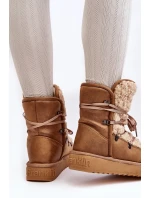 Vodotěsné boty na platformě D.Franklin Hnědá Vodotěsné boty na platformě D.Franklin Hnědá