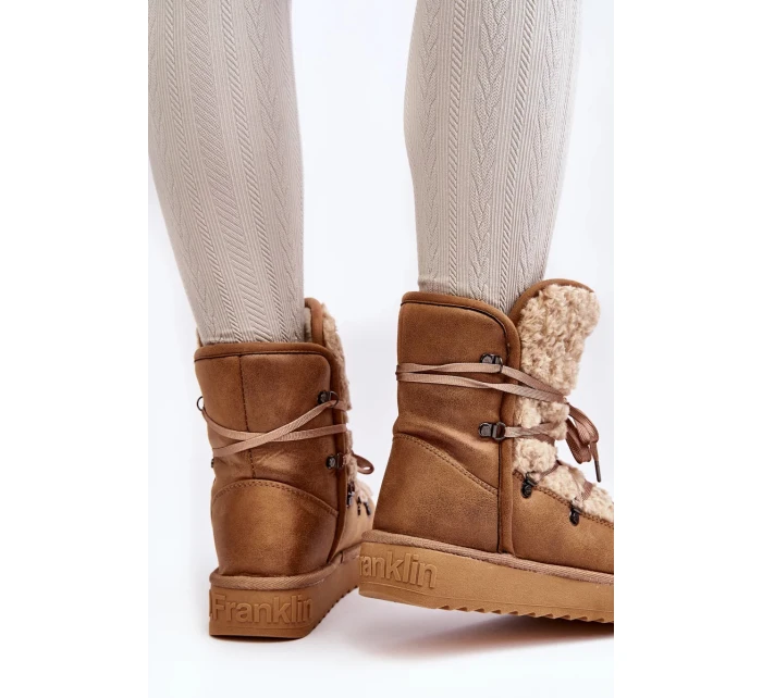 Vodotěsné boty na platformě D.Franklin Hnědá Vodotěsné boty na platformě D.Franklin Hnědá