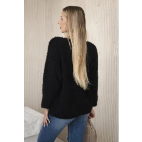 Svetr s výstřihem do V IT-51 černý - Kesi