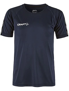 Craft Teamwear Squad Go Contrast Jersey Jr Dětské kontrastní sportovní tričko 82.2727 navy