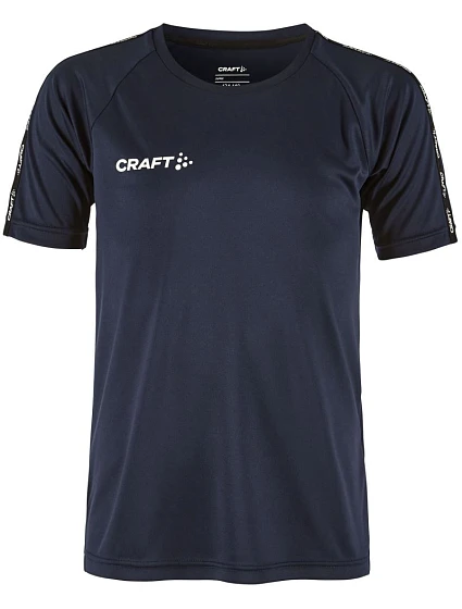 Craft Teamwear Squad Go Contrast Jersey Jr Dětské kontrastní sportovní tričko 82.2727 navy Craft Teamwear Squad Go Contrast Jersey Jr Dětské kontrastní sportovní tričko 82.2727 navy