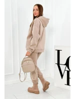 Izolovaná bavlněná souprava, mikina + kalhotami Brooklyn tmavě béžová Izolovaná bavlněná souprava, mikina + kalhotami Brooklyn tmavě béžová