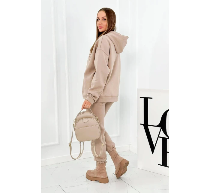 Izolovaná bavlněná souprava, mikina + kalhotami Brooklyn tmavě béžová Izolovaná bavlněná souprava, mikina + kalhotami Brooklyn tmavě béžová