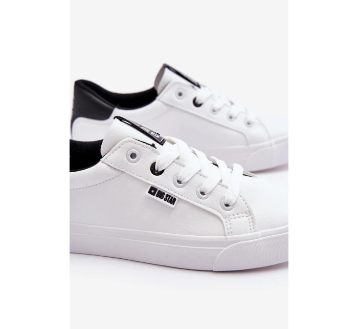 Dámské Kožené Tenisky Big Star EE274312 Bílé-černé