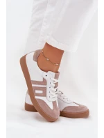 Dámské Kožené Tenisky Vinceza 79557 Bílá-Bežová Dámské Kožené Tenisky Vinceza 79557 Bílá-Bežová