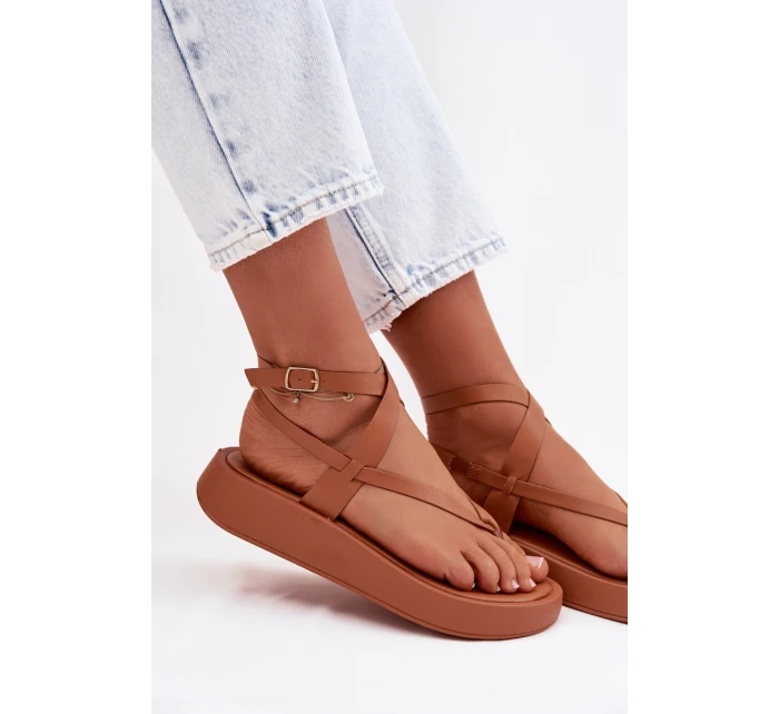 Dámské sandály na platformě Camel model 22038420 - Boto