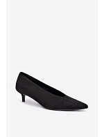 Černé semišové lodičky s model 22320494 - Boto Černé semišové lodičky s model 22320494 - Boto