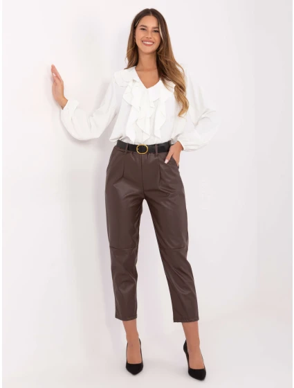 Spodnie IT SP model 21441085 ciemny brązowy - FPrice