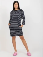 LO SK LK 259 šaty.00X bílá a tmavě modrá