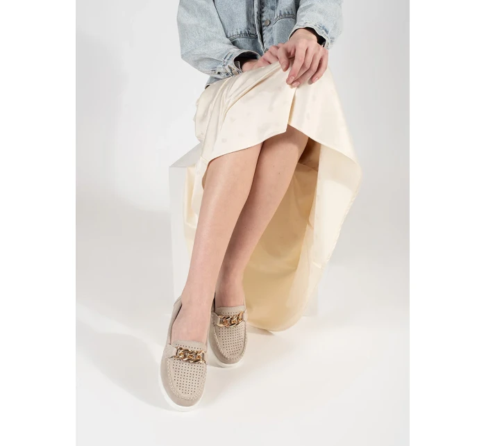 Módní hnědé mokasíny dámské platforma Módní hnědé mokasíny dámské platforma