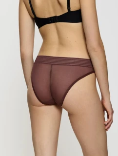 Tempting Sheer Highleg Tai 2P - BROWN - TRIUMPH BROWN - TRIUMPH