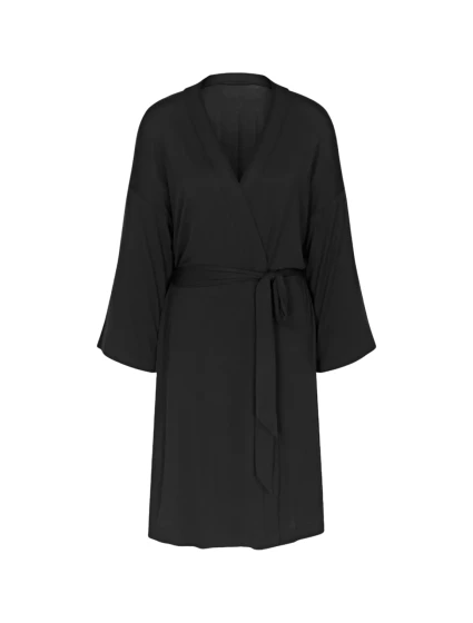 Dámský župan Aura Spotlight Robe - BLACK - černý 0004 - TRIUMPH Dámský župan Aura Spotlight Robe - BLACK - černý 0004 - TRIUMPH