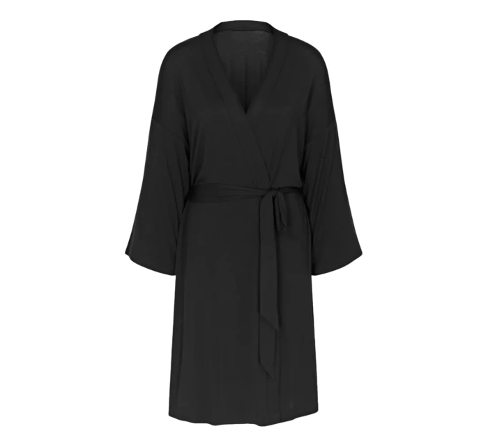 Dámský župan Aura Spotlight Robe - BLACK - černý 0004 - TRIUMPH Dámský župan Aura Spotlight Robe - BLACK - černý 0004 - TRIUMPH