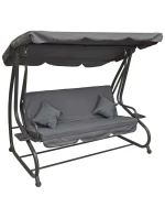 ZAHRADNÍ A BALKONOVÁ HOUPAČKA KASIA 3 OSOBY ŠEDÁ