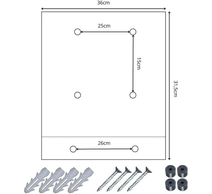 POŠTOVNÍ SCHRÁNKA 36X9X31,3CM 1067568 SASKA GARDEN