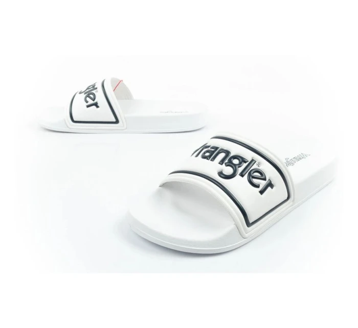 Pánské pohodlné sportovní žabky Wrangler Averell Slider white Pánské pohodlné sportovní žabky Wrangler Averell Slider white