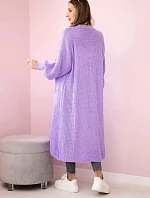 Svetr dlouhý kardigan světle fialová
