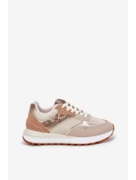 Dámské Sportovní Boty Na Platformě Zvířecí Vzor Béžové Davinara Dámské Sportovní Boty Na Platformě Zvířecí Vzor Béžové Davinara