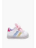 Dětské sportovní sneakers se svítící podrážkou Arielle – bílo-růžové