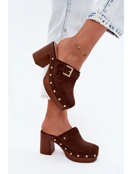 Klapky na podpatku model 228788 Step in style Klapky na podpatku model 228788 Step in style