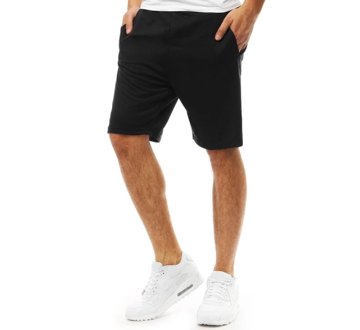 Pánské krátké teplákové šortky černé SX0824 Pánské krátké teplákové šortky černé SX0824