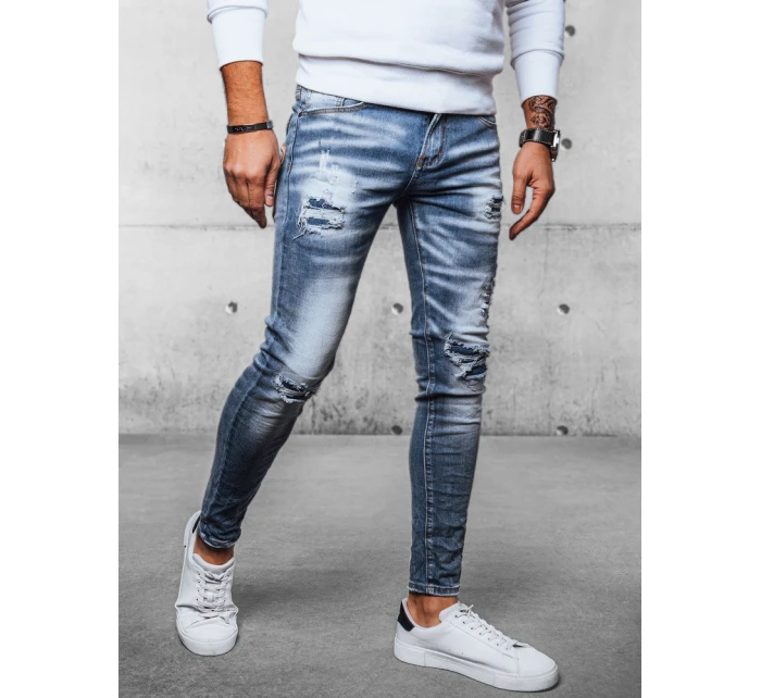Pánské modré džínové kalhoty FashionStreet UX4081 Pánské modré džínové kalhoty FashionStreet UX4081