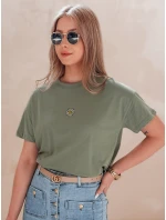 Dámské tričko tmavě zelené Dstreet model 21976418 - FashionStreet