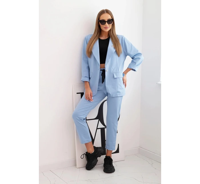 Dámská souprava Punto elegantní sako a kalhoty modrý