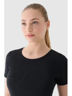 Dámské tričko s potiskem 4F Černé 4FWMM00TTSHF1846-20S