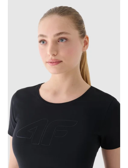 Dámské tričko s potiskem 4F Černé 4FWMM00TTSHF1846-20S