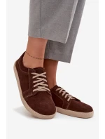Trampki typu barefoot z přírodního semiše Zazoo 314 čokoládové Trampki typu barefoot z přírodního semiše Zazoo 314 čokoládové