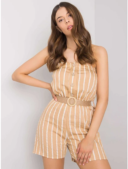 Kombinéza KO béžová a bílá model 15258467 - FPrice Kombinéza KO béžová a bílá model 15258467 - FPrice