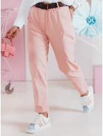 Dámské volnočasové kalhoty s páskem SOFELIA světle růžové FashionStreet UY2508