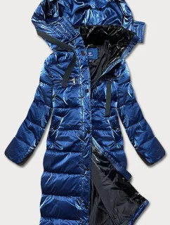 DAMSKA BŁYSZCZĄCA KURTKA PUCHOWA GRANATOWA model 21242662 - Ann Gissy