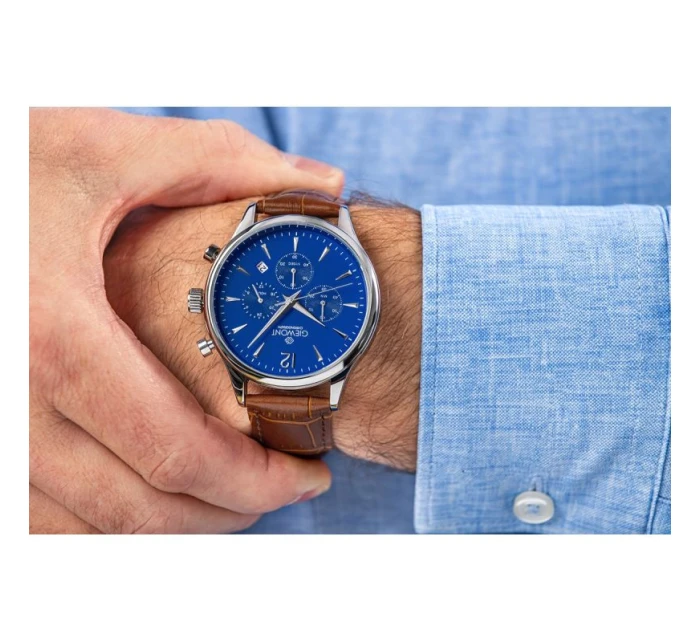 Pánské hodinky Chronograph Sapphire Brown and Blue model 21807555 - Giewont