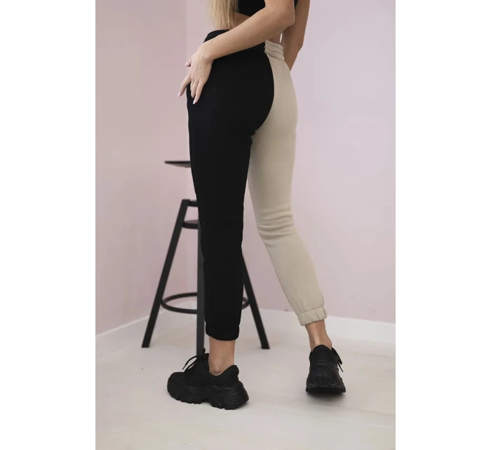 Dámské tepláky s nápisem QUEEN černý