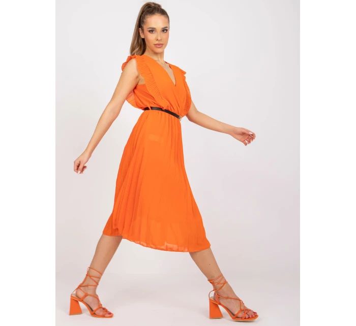 Sukienka DHJ SK  pomarańczowy model 21110855 - FPrice
