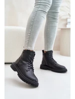 Zateplené Kotníkové Boty Workery Dámské Big Star Černé Zateplené Kotníkové Boty Workery Dámské Big Star Černé