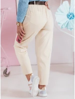 Dámské volnočasové kalhoty s páskem SOFELIA světle žluté FashionStreet UY2507